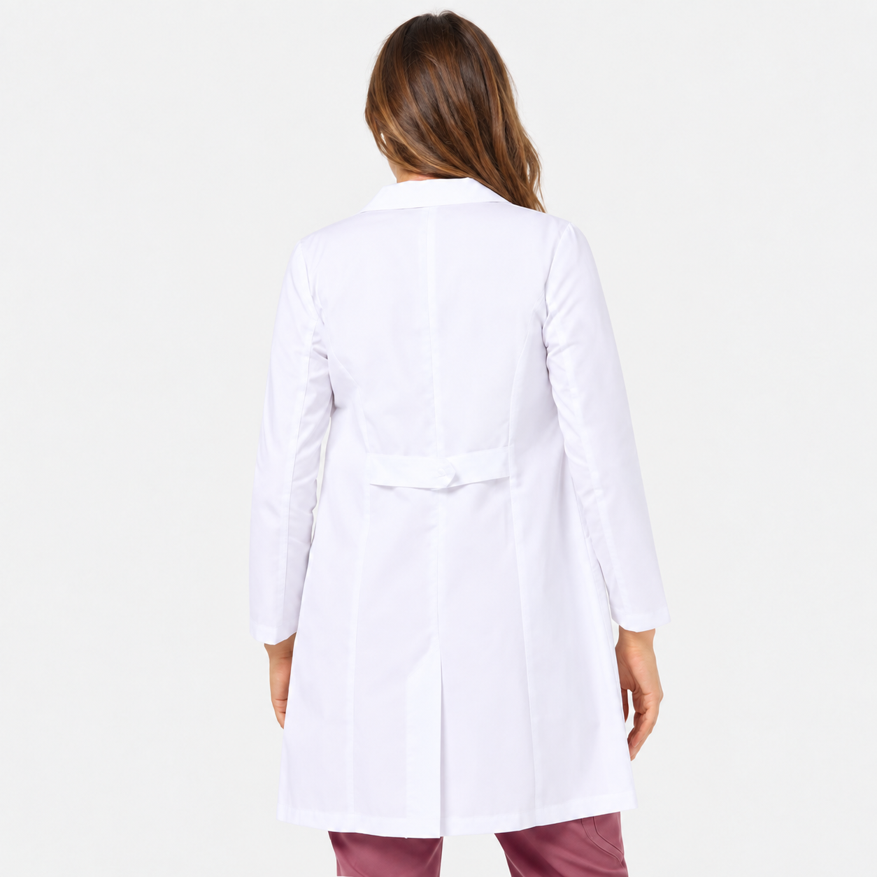 Blouse médicale femme longue Mia, couleur blanc, dos