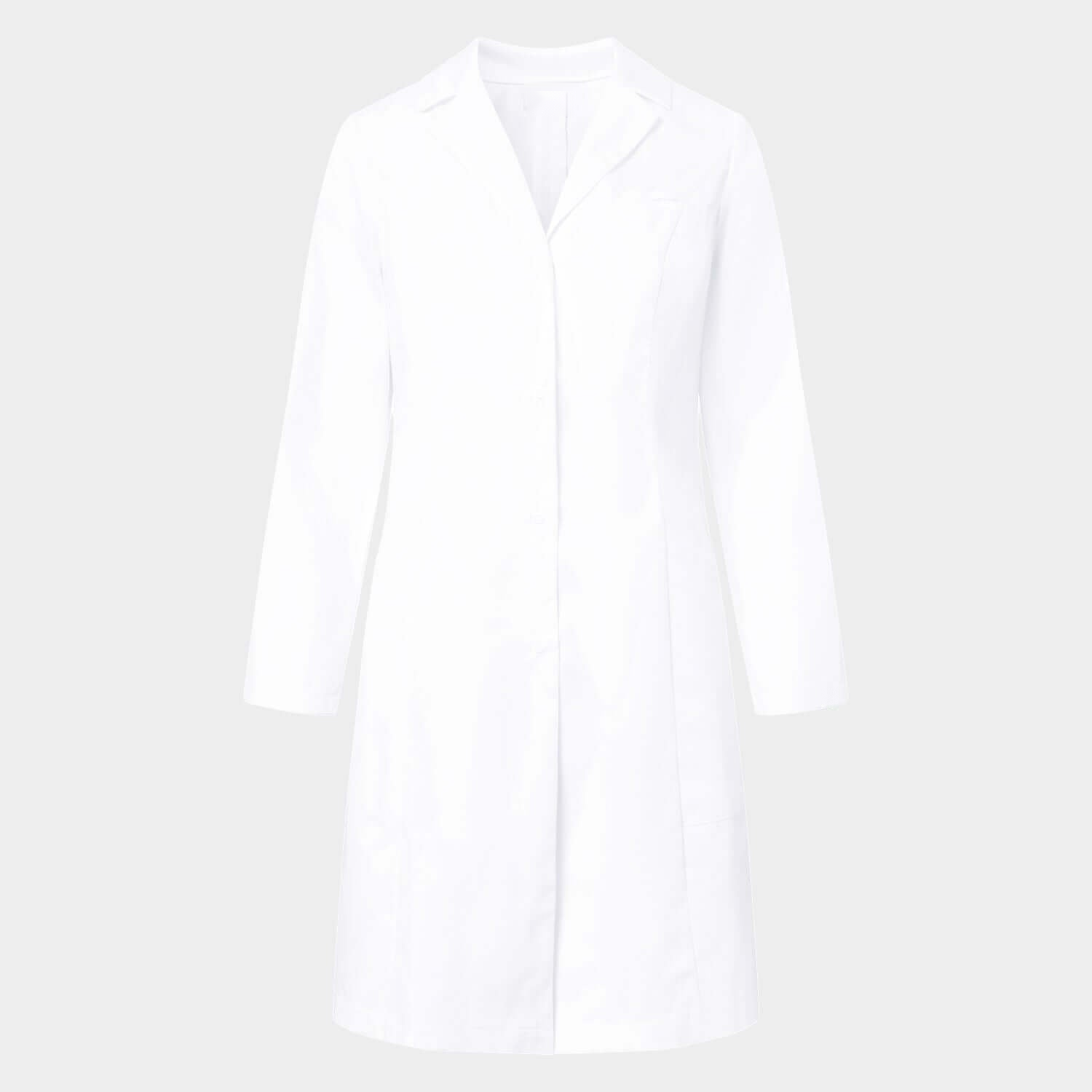 Blouse médicale femme longue Mia, couleur blanc, devant
