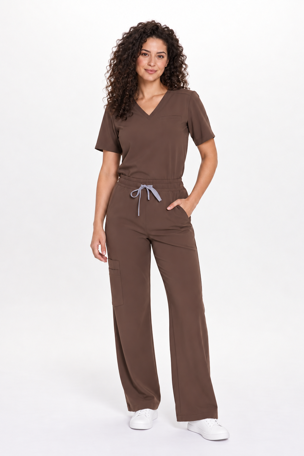 Tunique médicale femme classique Mila, couleur espresso, devant